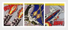 Roy Lichtenstein As I Opened Fire A Set of 3 Lithographs