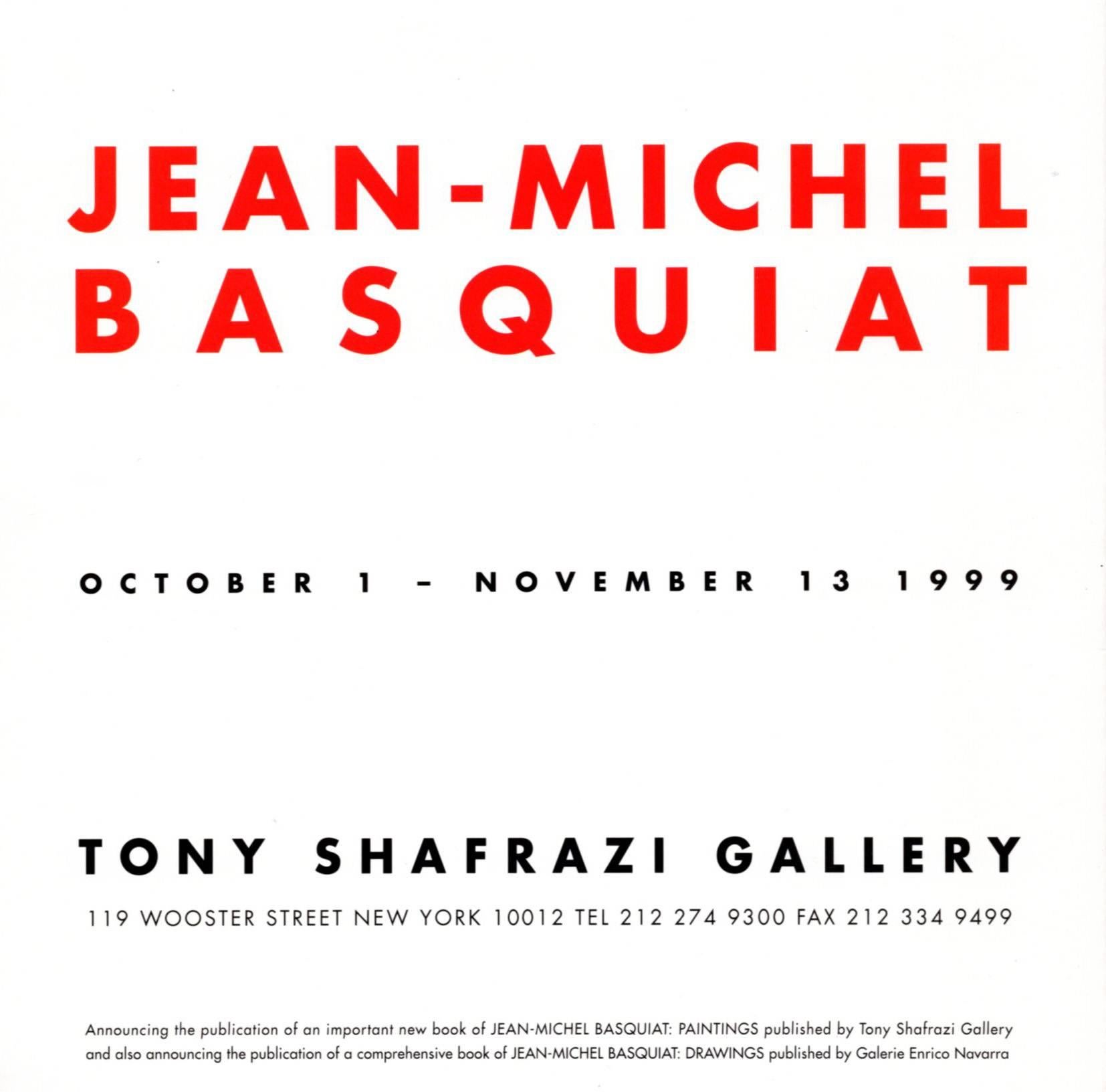 Basquiat announcement card/poster (Tony Shafrazi Gallery) 9