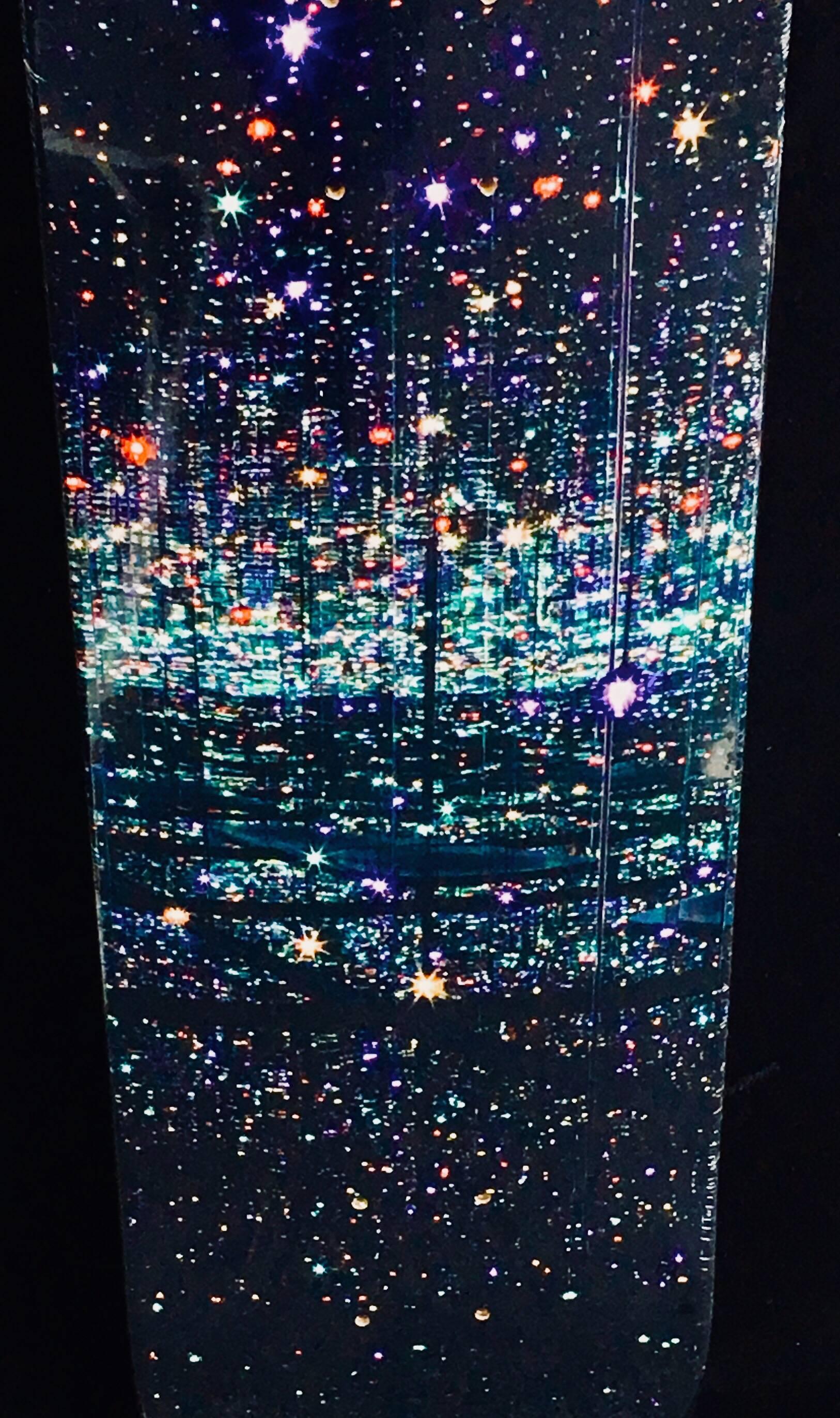 Yayoi Kusama Infinity Room Skateboard Deck 
Hand Numbered from an Edition of 500 and plate signed by Kusama
Very cool wall piece and unique Kusama collector's item 

Off-set print on maple wood skate deck
New (sealed) in its original packaging.