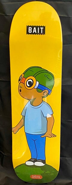 Hebru Brantley Flyboy skateboard deck (Hebru Brantley yellow flyboy)