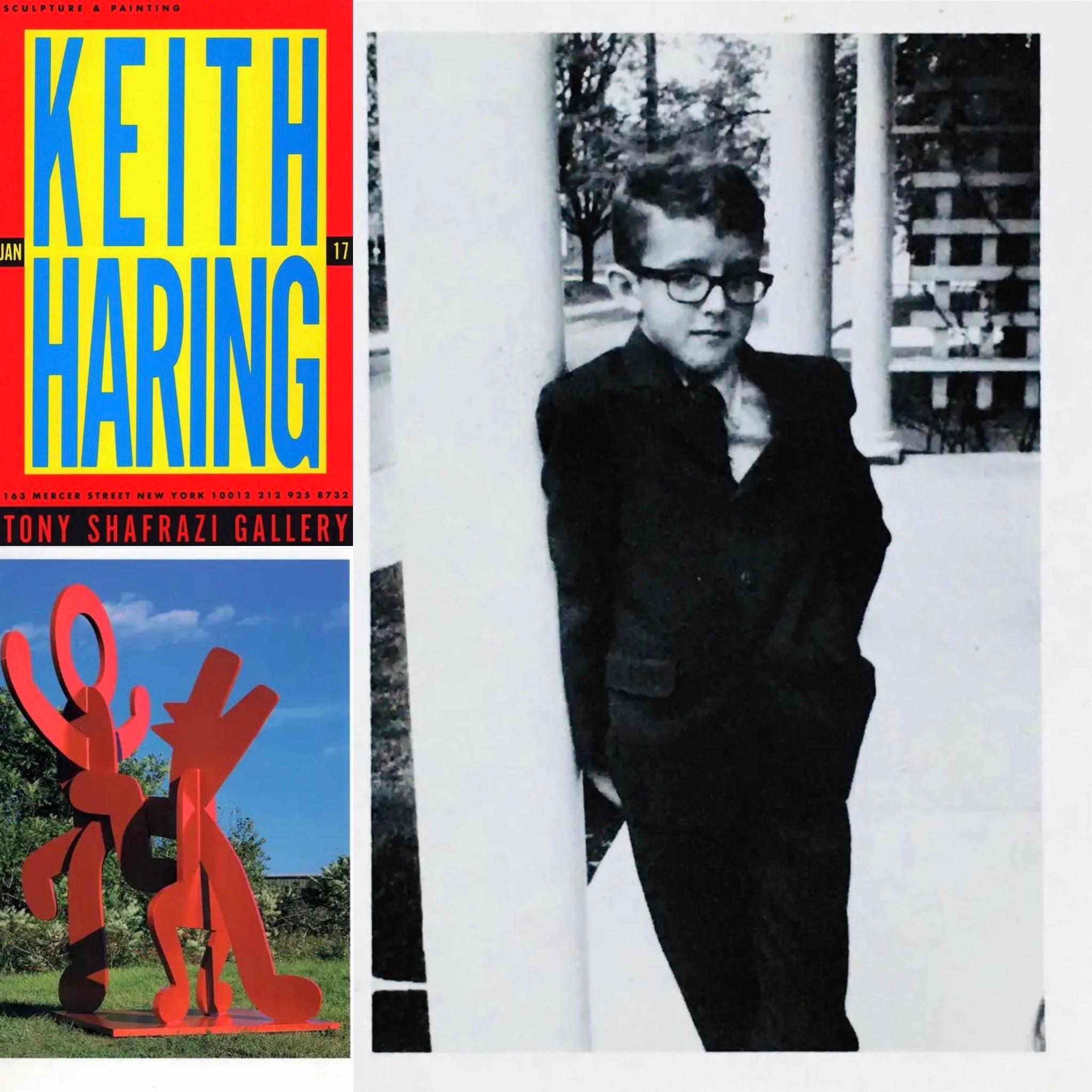 Keith Haring at Tony Shafrazi Gallery (set of 3 vintage Haring collectibles) 