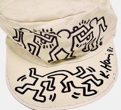 Keith Haring Drawing 1983 ( Chapeau Keith World Tour)  