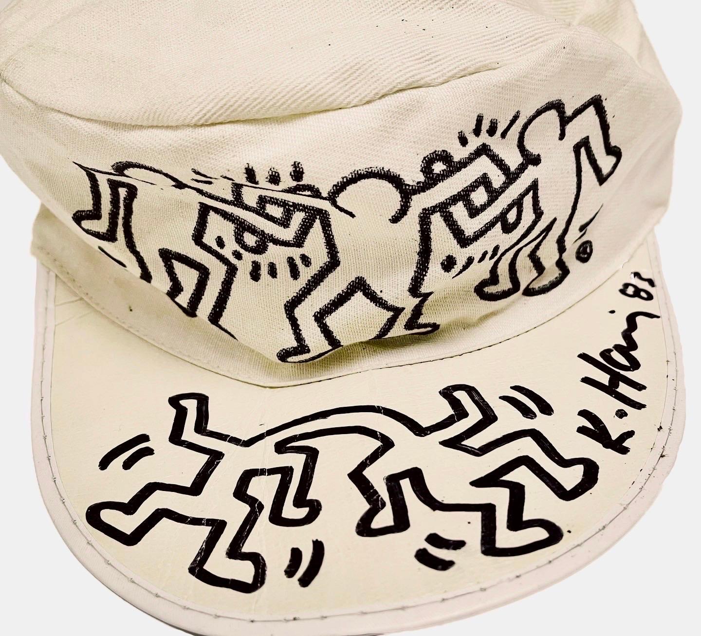 Zeichnung von Keith Haring, 1983 (Keith World Tour Hut)   im Angebot 3