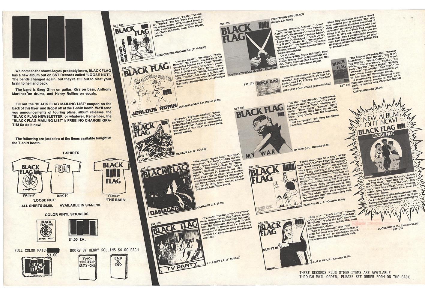 Raymond Pettibon Black Flag Live ‘85 (Raymond Pettibon Black Flag) For Sale 2