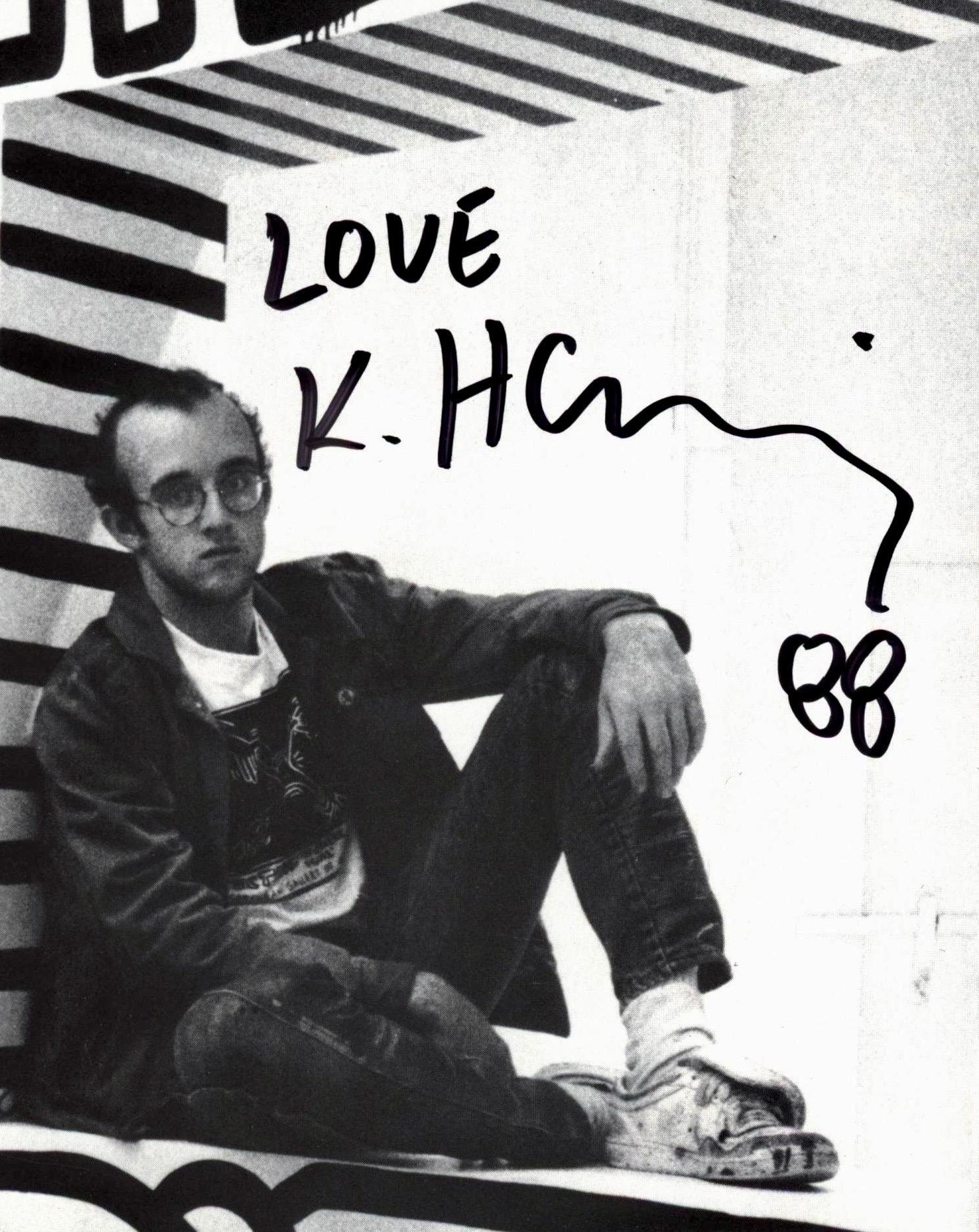 Signed Keith Haring Pop Shop poster (vintage Keith Haring) For Sale 4