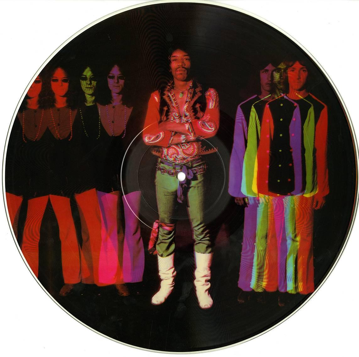 Vintgae Jimi Hendrix Illustrated Vinyl Record - Photograph by Michael Ochs