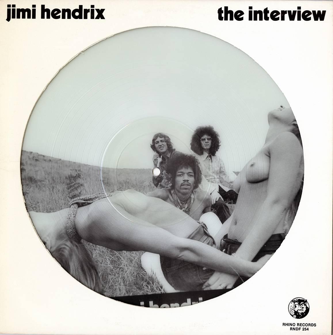 Vintgae Jimi Hendrix Illustrated Vinyl Record - Pop Art Photograph by Michael Ochs