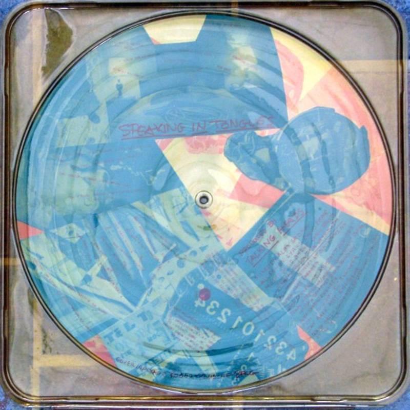 Rare Limited Edition Robert Rauschenberg & Talking Heads ‎– Speaking In Tongues, 1983 Clear Vinyl issue of the 9-track LP, housed in a transparent protective plastic cover, with exclusive artwork & credits printed on three 12