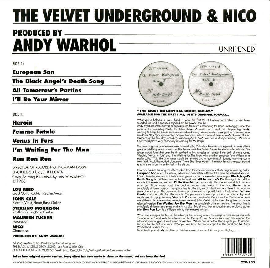 Rare Andy Warhol Velvet Underground Vinyl Record 1