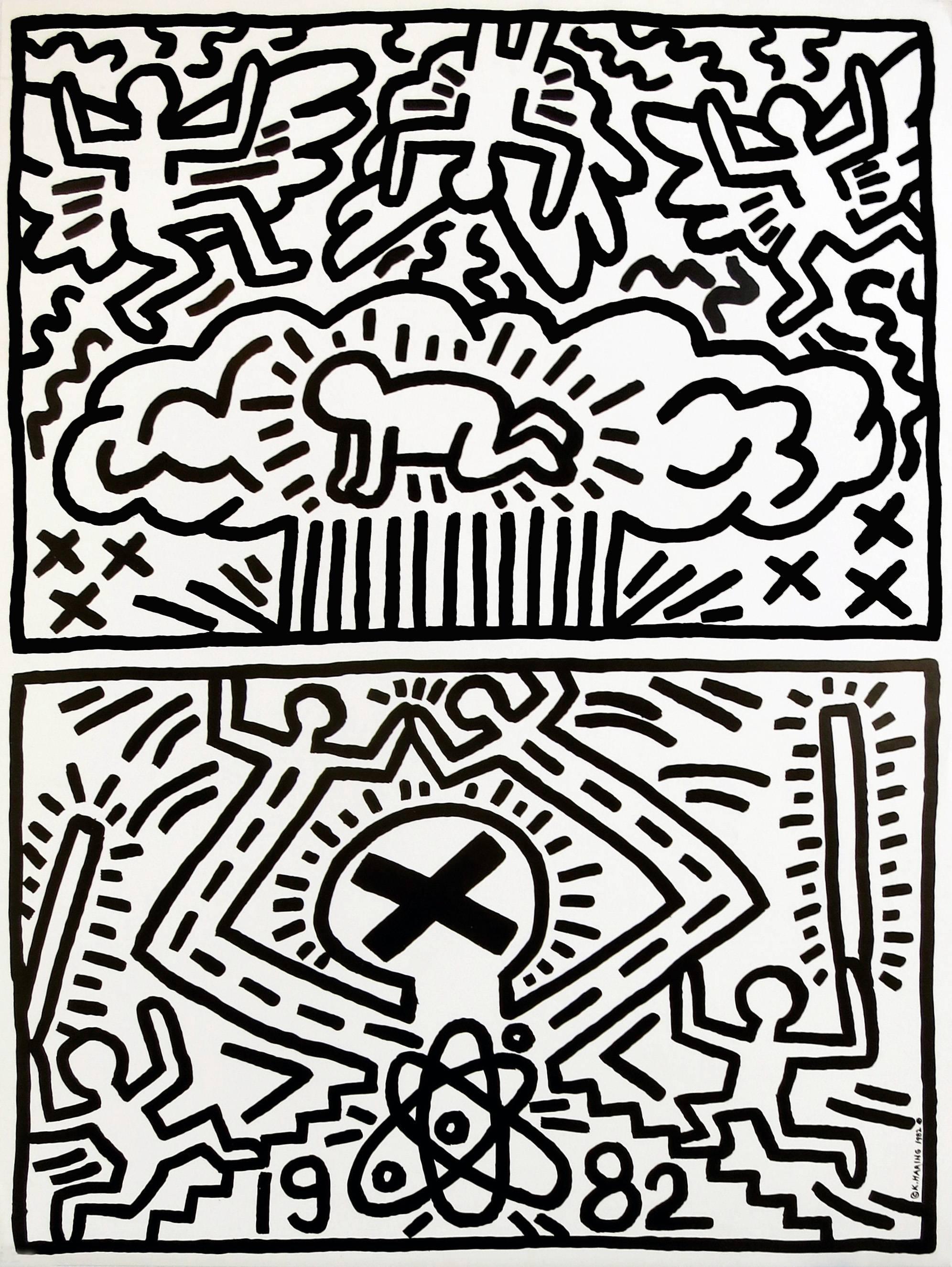 Nuclear Disarmament - Print by Keith Haring