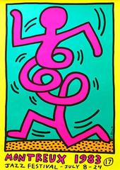 Keith Haring Lithograph, Montreux Jazz
