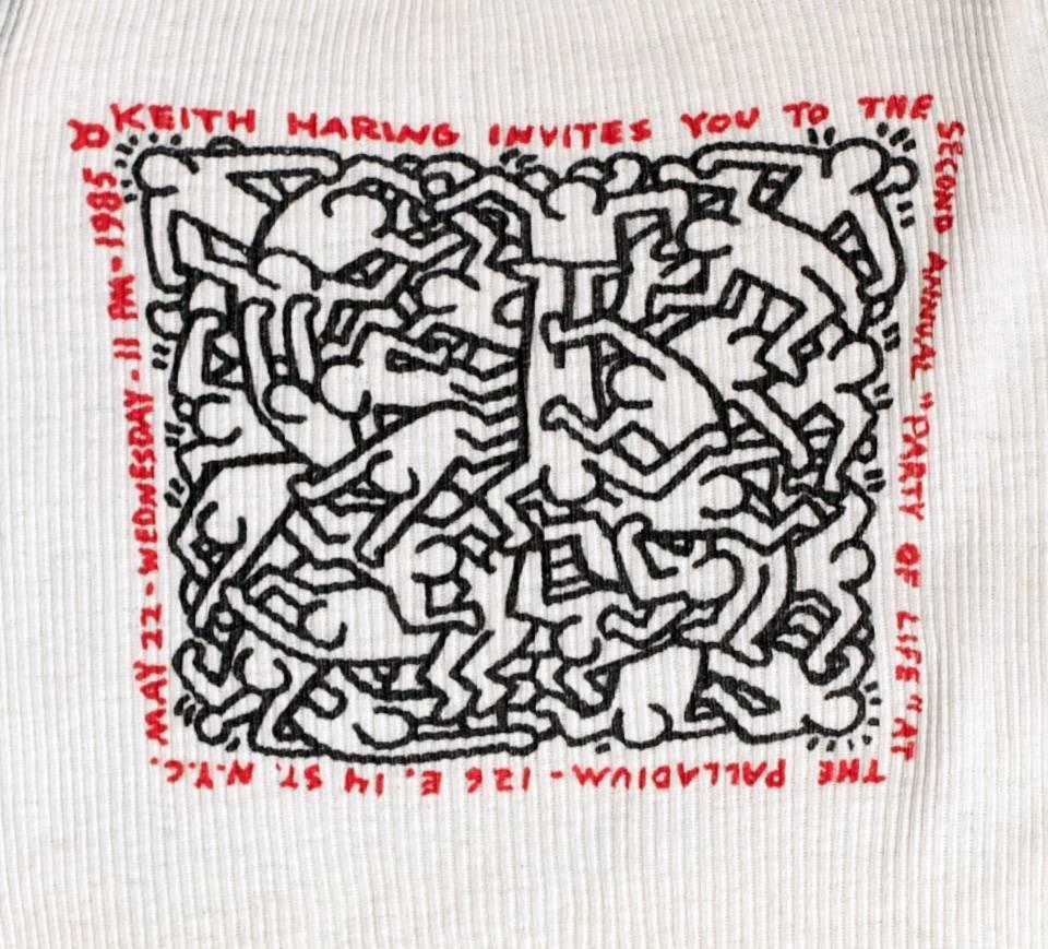 Keith Haring Rare Keith Haring Party of Life Invitation, Palladium