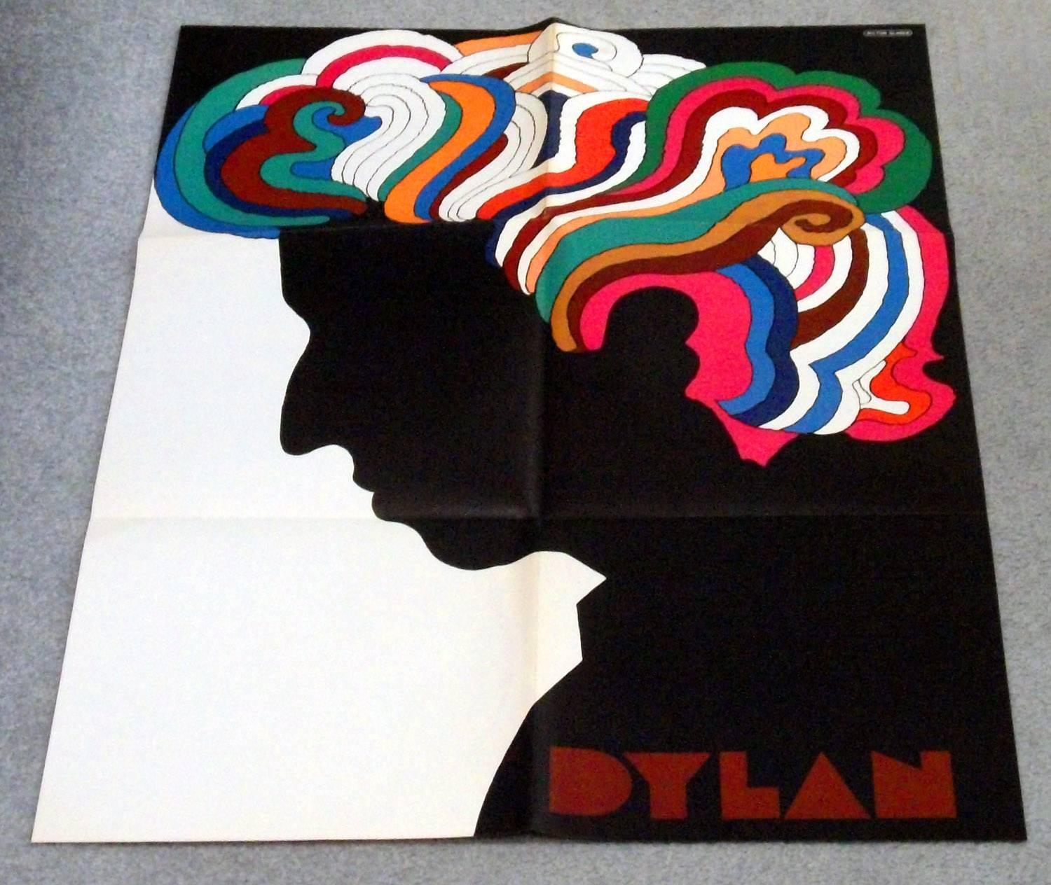 Vintage Bob Dylan Souvenir Poster - Print by Milton Glaser
