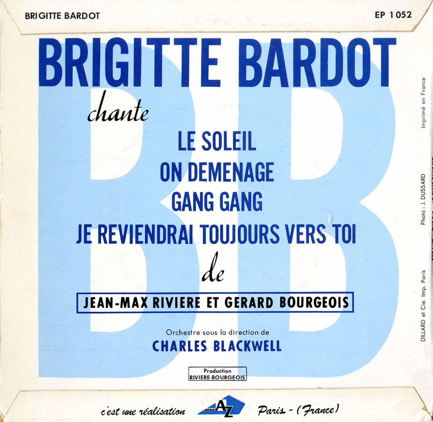 Vintage Brigitte Bardot Vinyl Record - Pop Art Art by Unknown