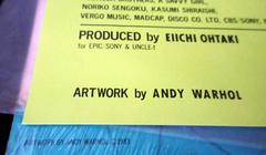 Rare Andy Warhol Record Cover Art