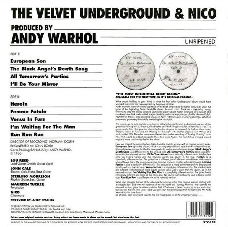andy warhol velvet underground vinyl
