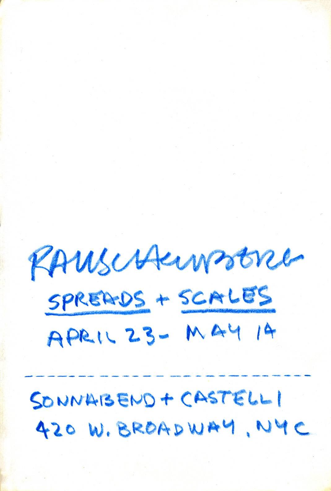 Robert Rauschenberg at Sonnabend and Castelli (Announcement)  1