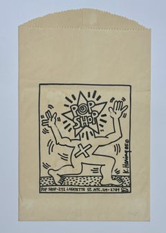 1980s Keith Haring Pop Shop bag (vintage Keith Haring Pop Shop)
