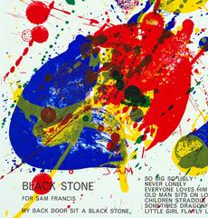 Sam Francis Black Stone lithograph (Sam Francis Prints)