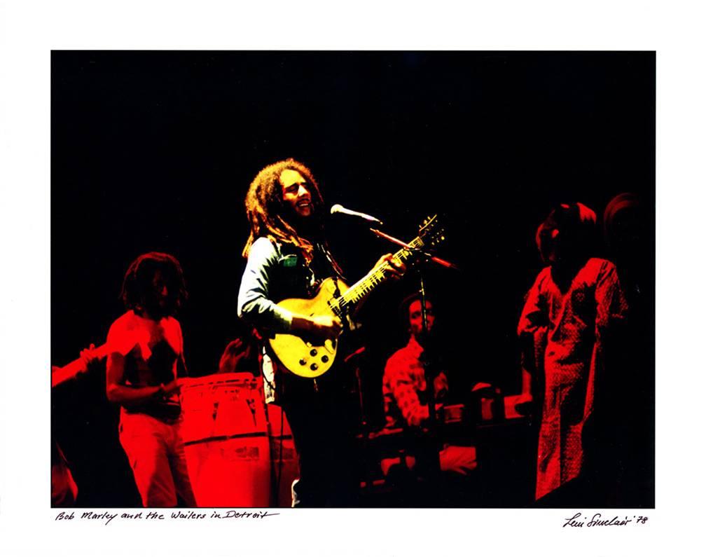 Leni Sinclair Color Photograph - Bob Marley, Detroit, 1978