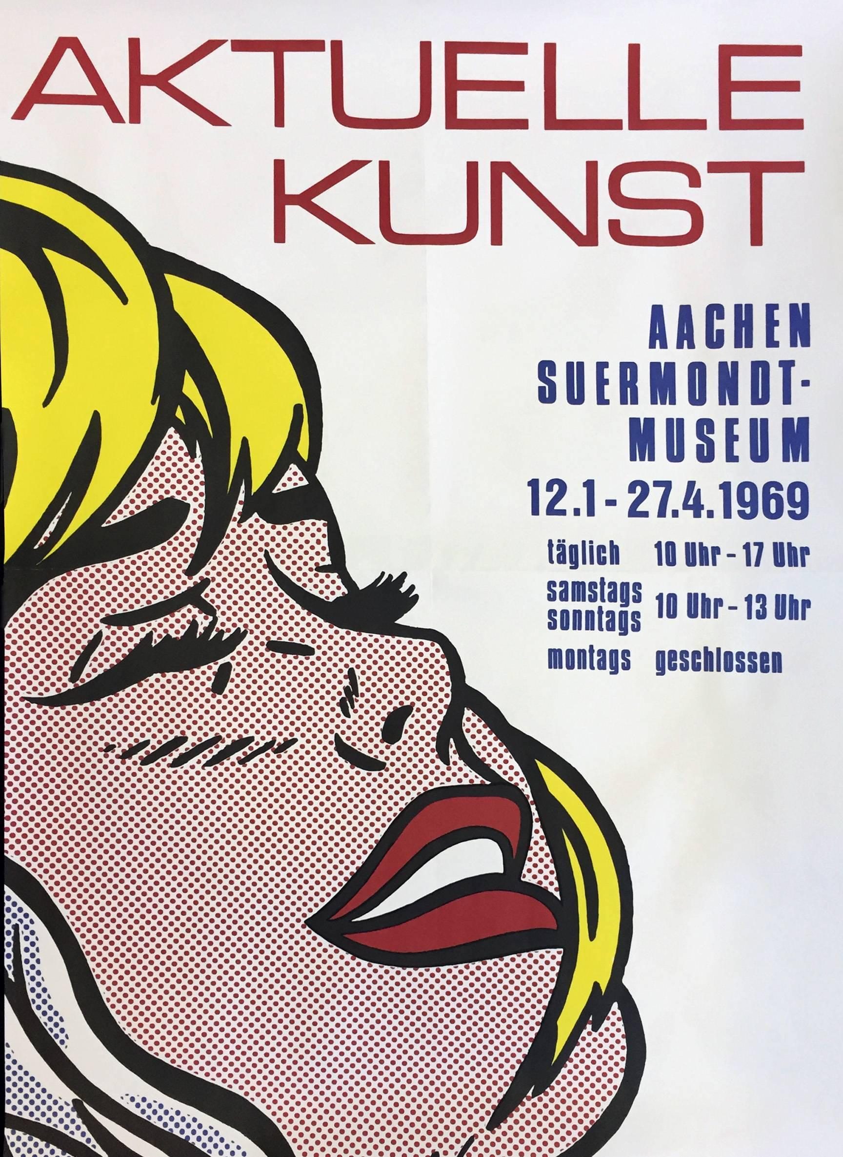 Vintage Roy Lichtenstein Exhibition Poster (Shipboard Girl) - Print by (after) Roy Lichtenstein