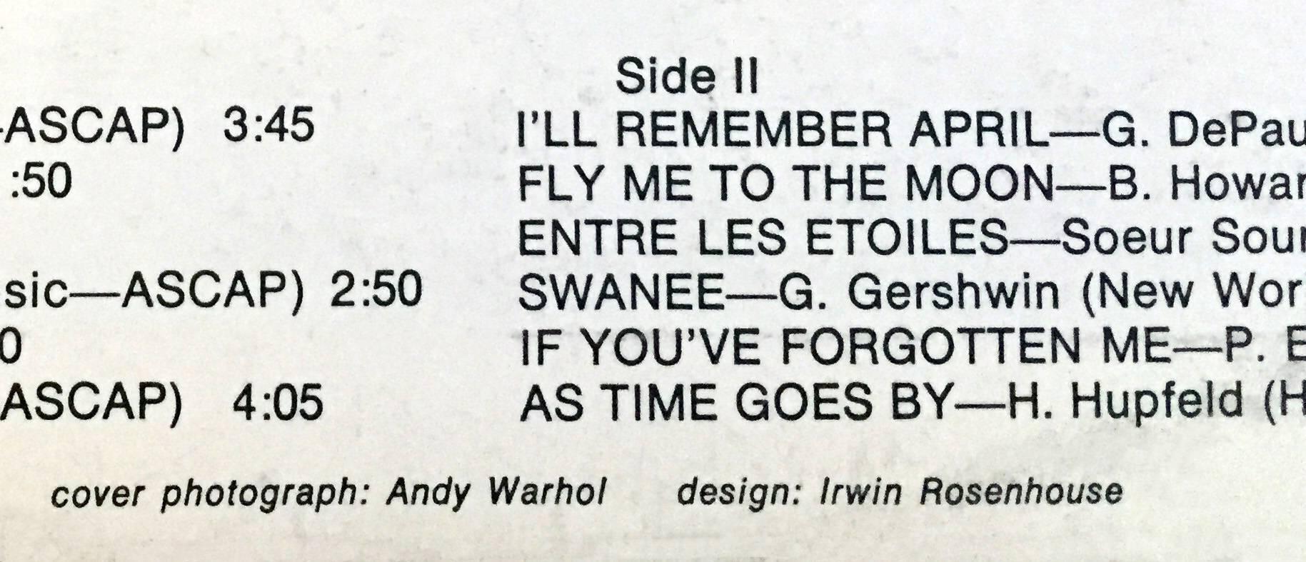 Andy Warhol, Original Album Cover Art 3