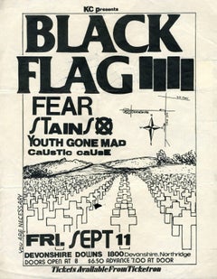 Raymond Pettibon, Illustrated Punk Flyer (Black Flag)
