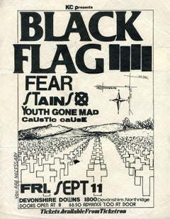 Raymond Pettibon, Illustrated Punk Flyer (Black Flag) 