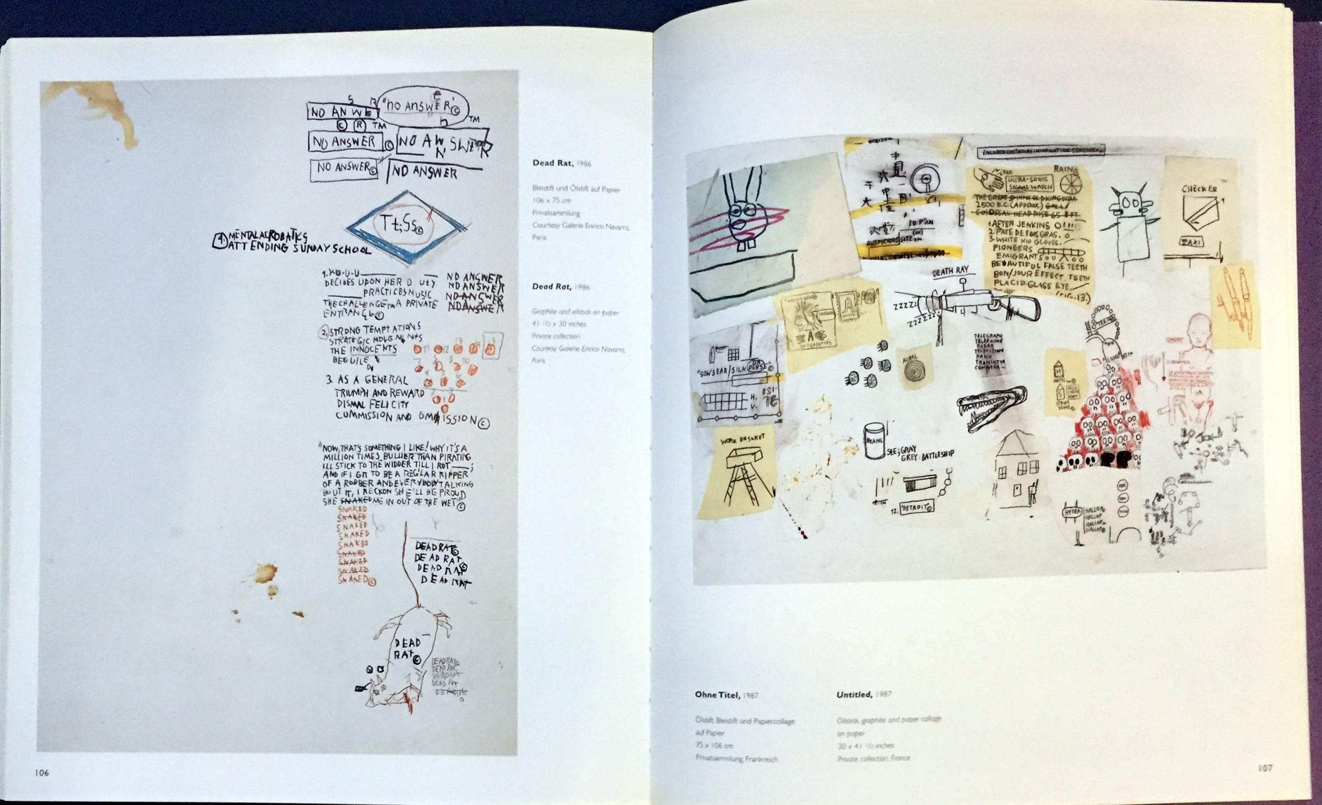 Jean Michel Basquiat Works on Paper, Werke Auf Papier
Published by Enrico Navarra, Paris (1999)
First Edition, 1999. 136 pages 
Excellent document of the artist's gallery works along with some very good photographs of the artist himself

Softcover.