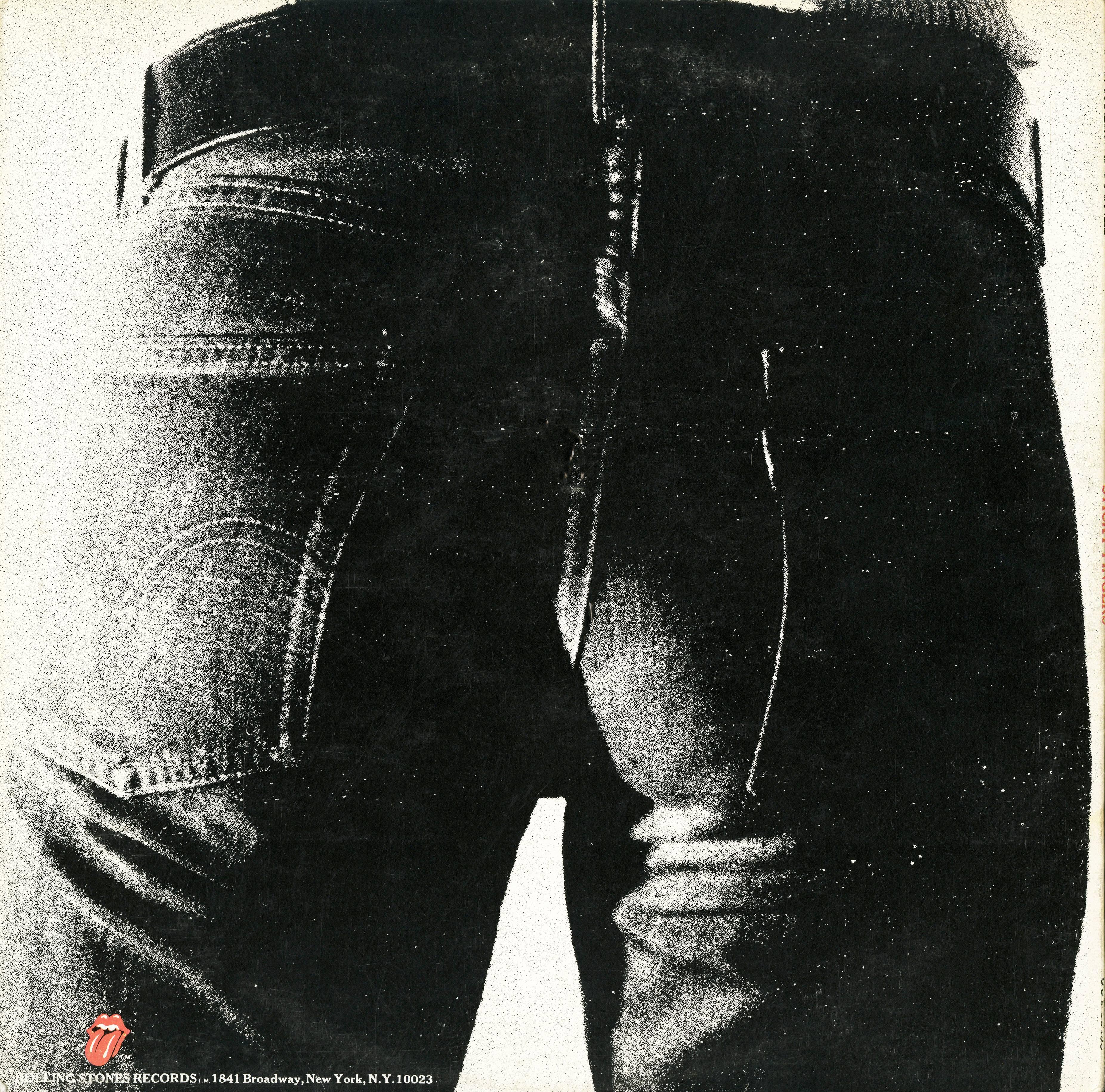 rolling stones album cover designed by andy warhol