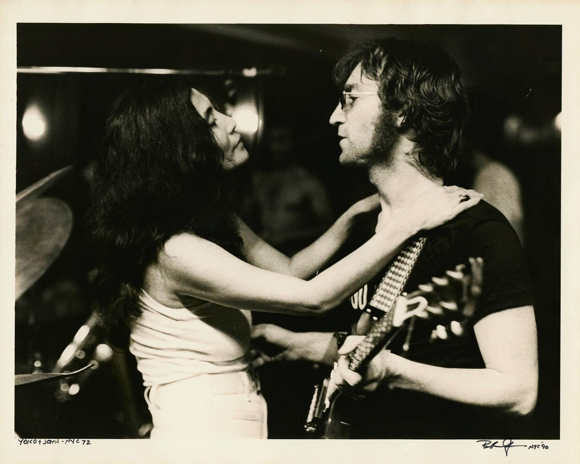 Bob Gruen Black and White Photograph - John Lennon and Yoko Ono Photograph, New York, 1972