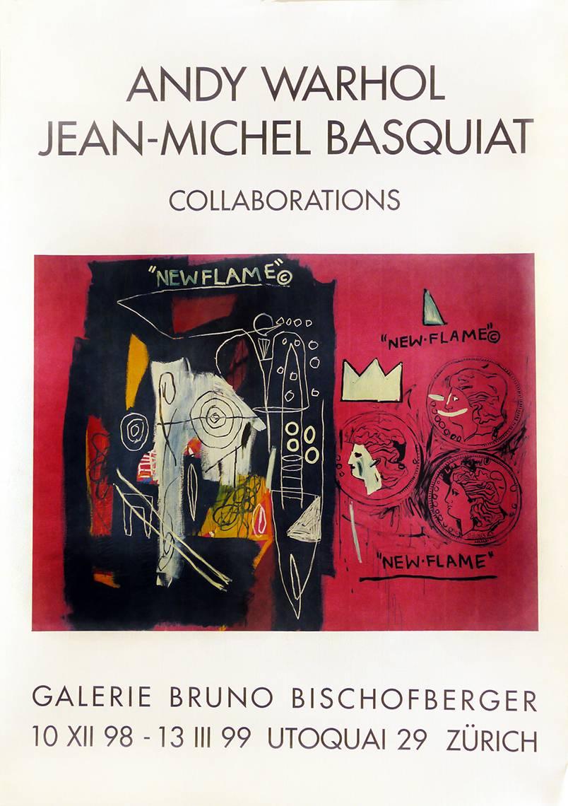 Vintage Warhol, Basquiat Exibition Poster (Warhol, Basquiat Collaborations) - Print by after Jean-Michel Basquiat