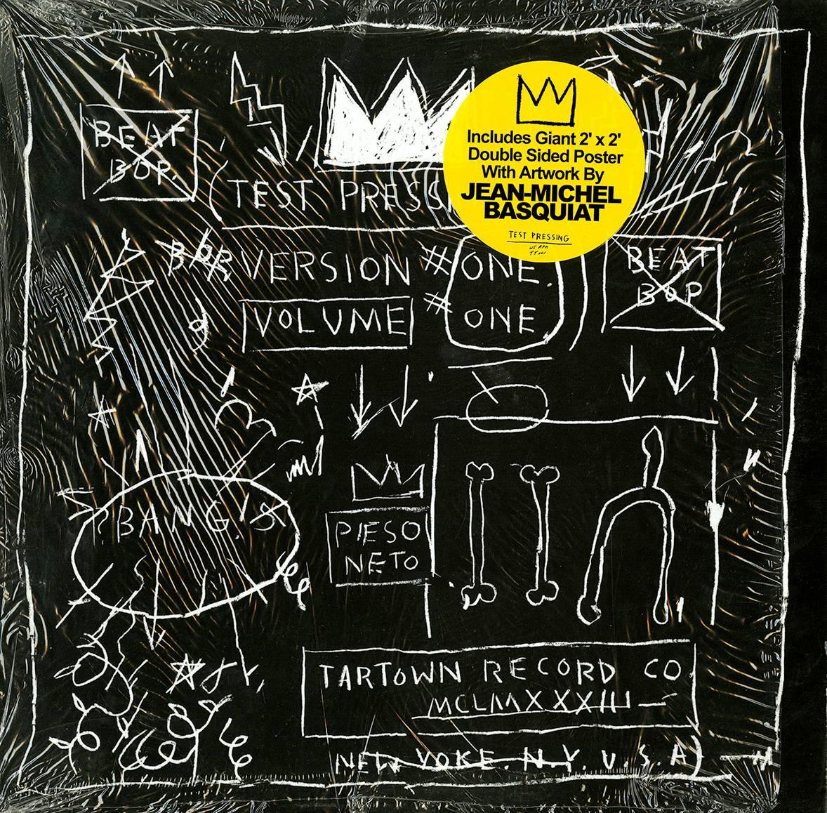After Jean Michel Basquiat 
Beat Bop Vinyl Record featuring off-set cover &amp; record label art by Basquiat. This pressing was published c.2005 featuring a limited edition 24 x 24 inch (61 x 61 cm) two-sided fold-out poster. 

Offset lithograph on
