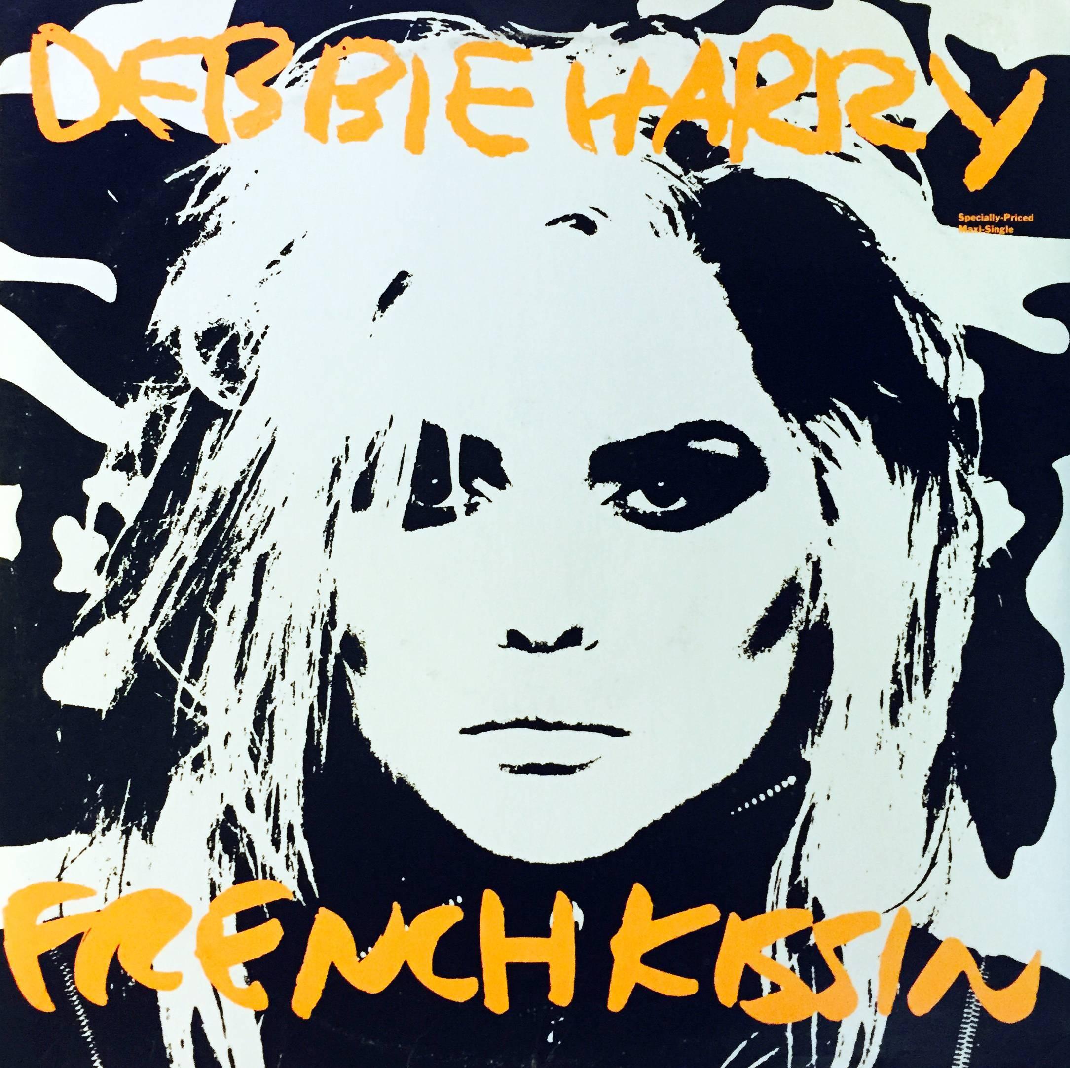 1986 1st pressing, Debbie, Harry, "French Kissin" Vinyl Album featuring Original Cover Art by Andy Warhol. 

12 x 12 Inches (30.48 x 30.48 cm)
Very good condition
*Includes original record in excellent condition
See lower right section of reverse