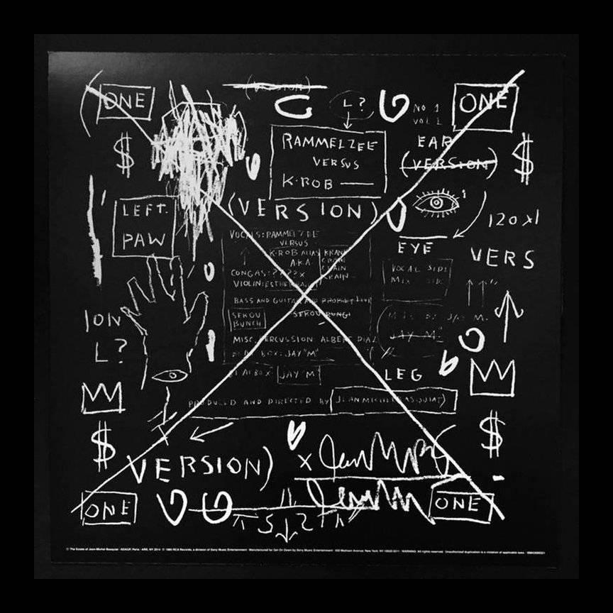 30th anniversary pressing of Basquiat's historic Beat Bop vinyl record (1983), featuring Jean Michel's signature cover art and production as well as licensed trademark by the Estate of Jean-Michel Basquiat. From a sold-out edition of 1983.