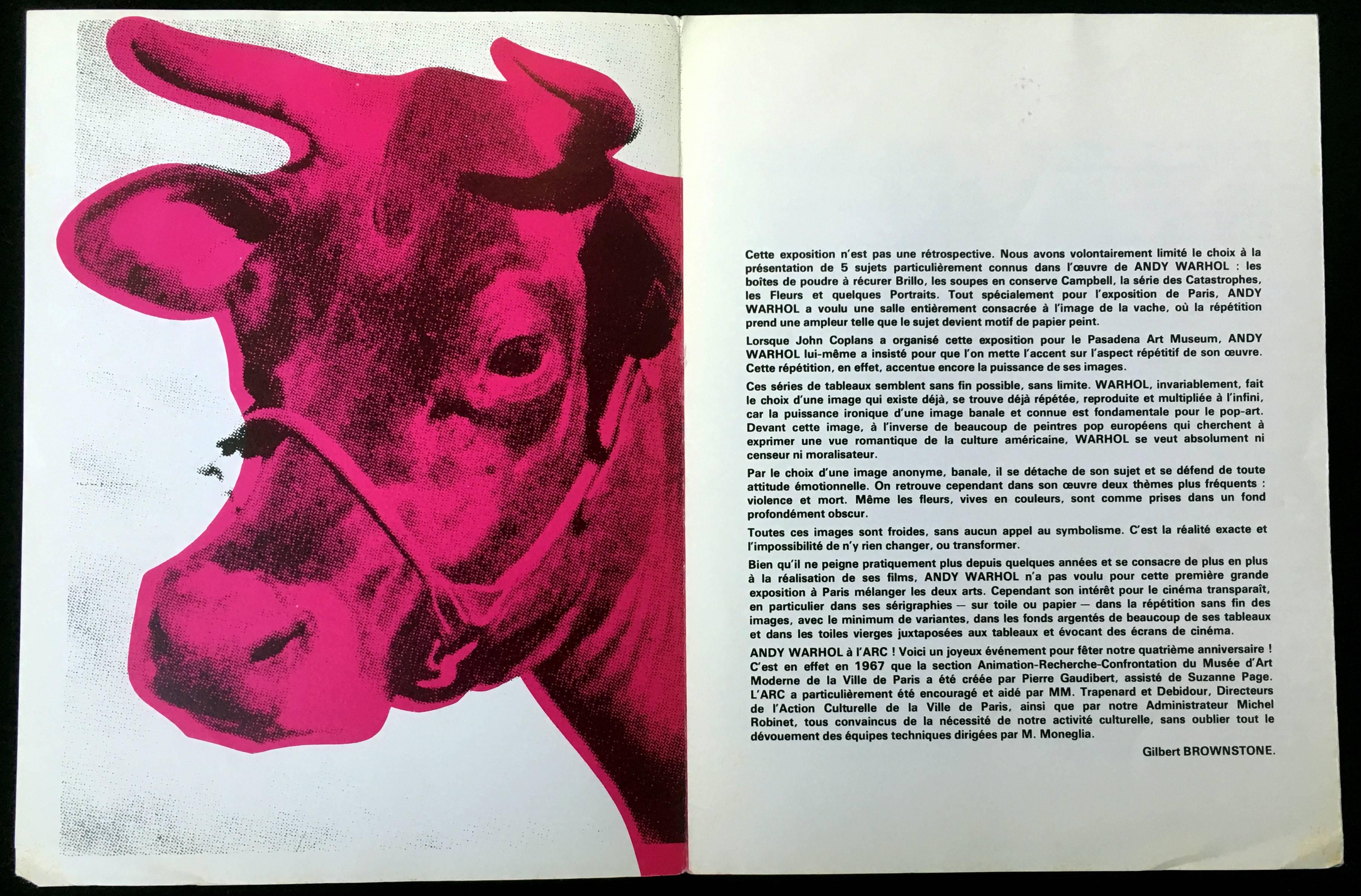 Andy Warhol Musee d’Art Moderne catalog (Warhol Cow) 2