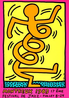Serigraphie de jazz Montreux de Keith Haring (impressions de Keith Haring) 