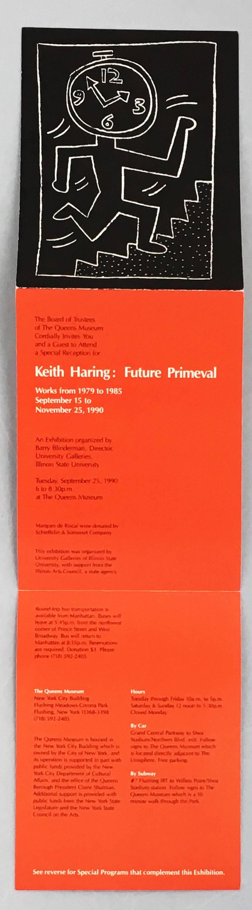 Set of 2 Keith Haring announcement cards (1988 & 1990)  1
