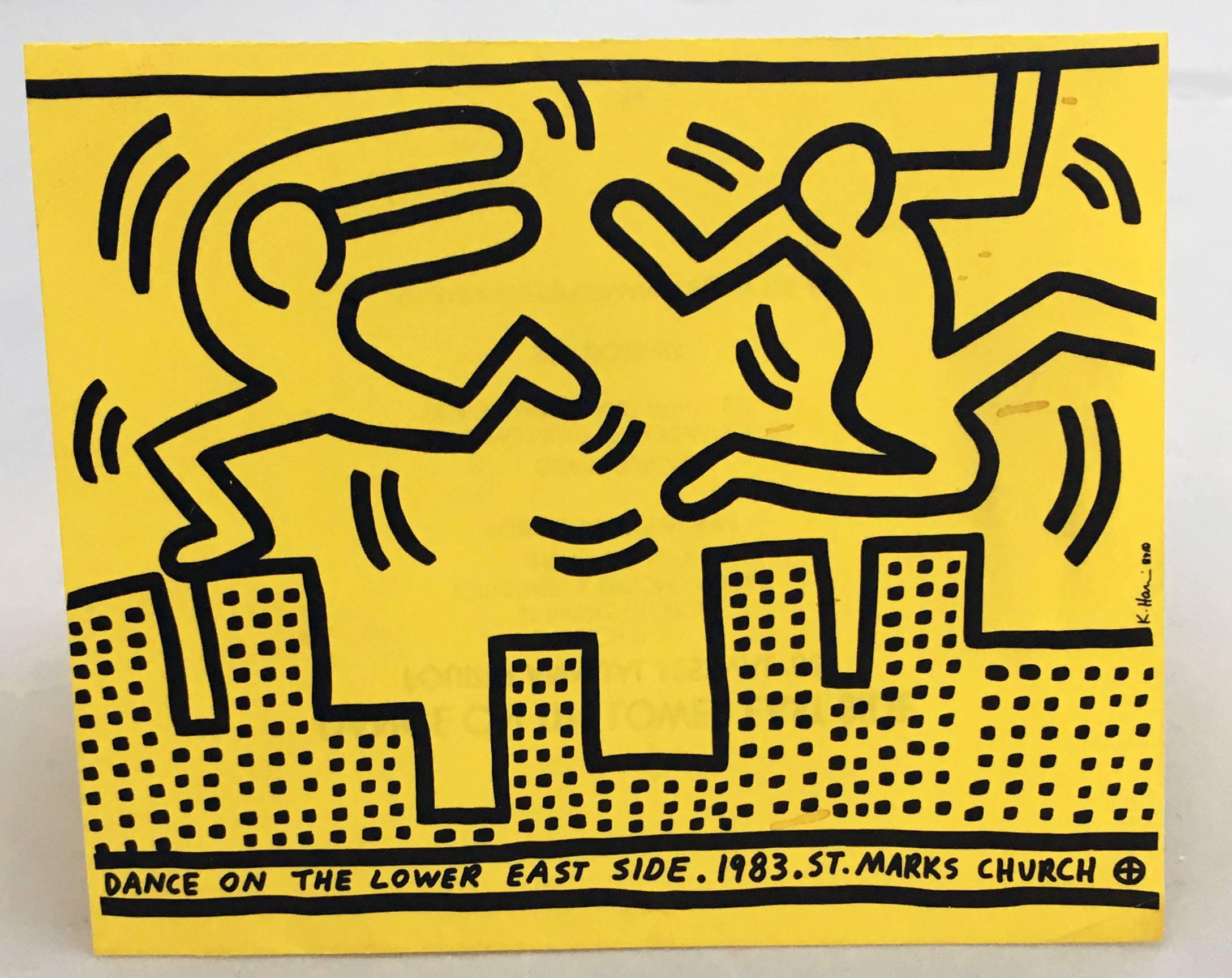 Dance on the Lower East Side (flyer)  - Art by Keith Haring