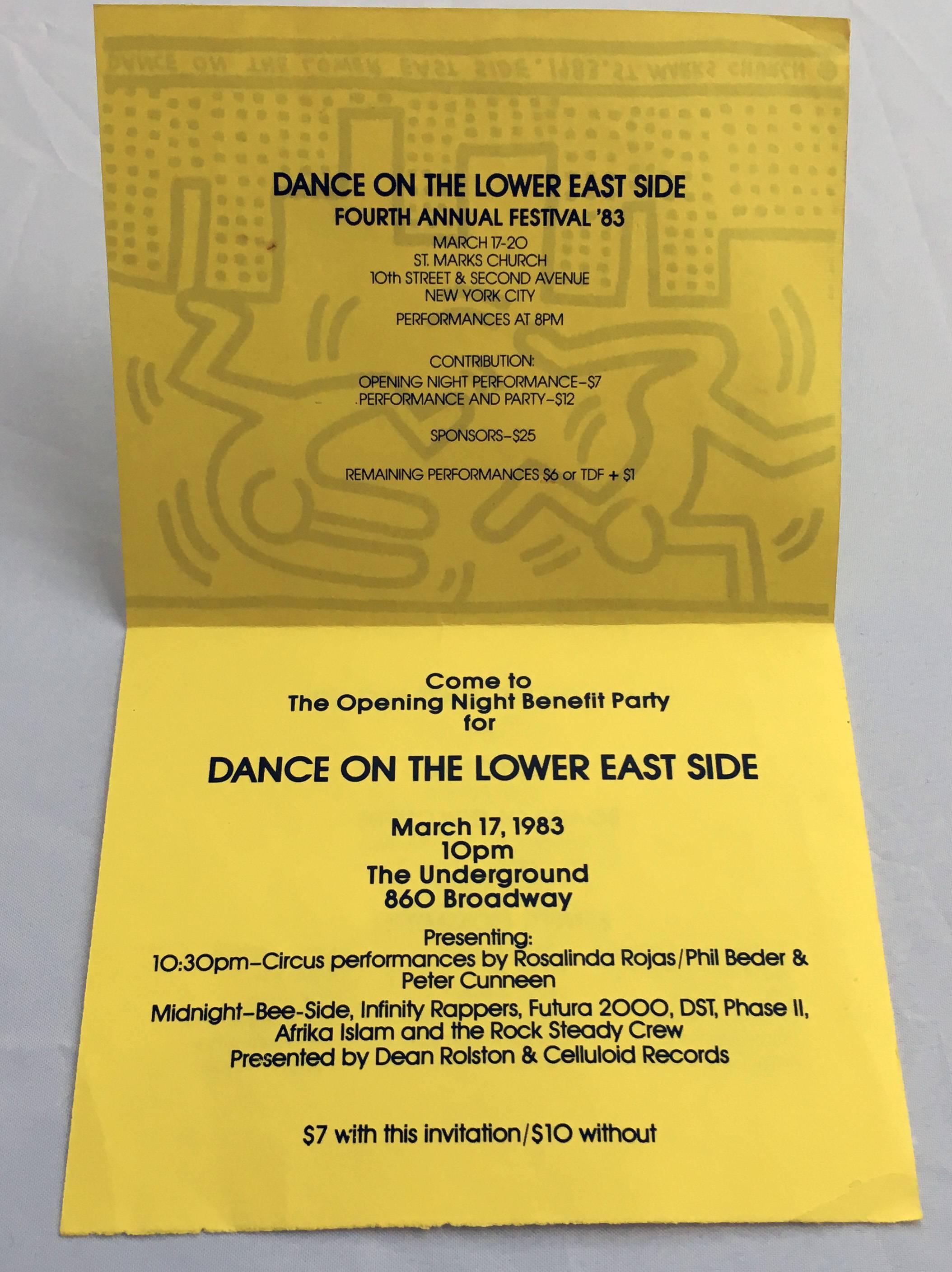 Dance on the Lower East Side (flyer)  - Pop Art Art by Keith Haring