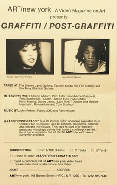 Basquiat, Keith Haring vintage graffiti announcement