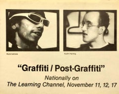 Basquiat, Keith Haring vintage graffiti announcement