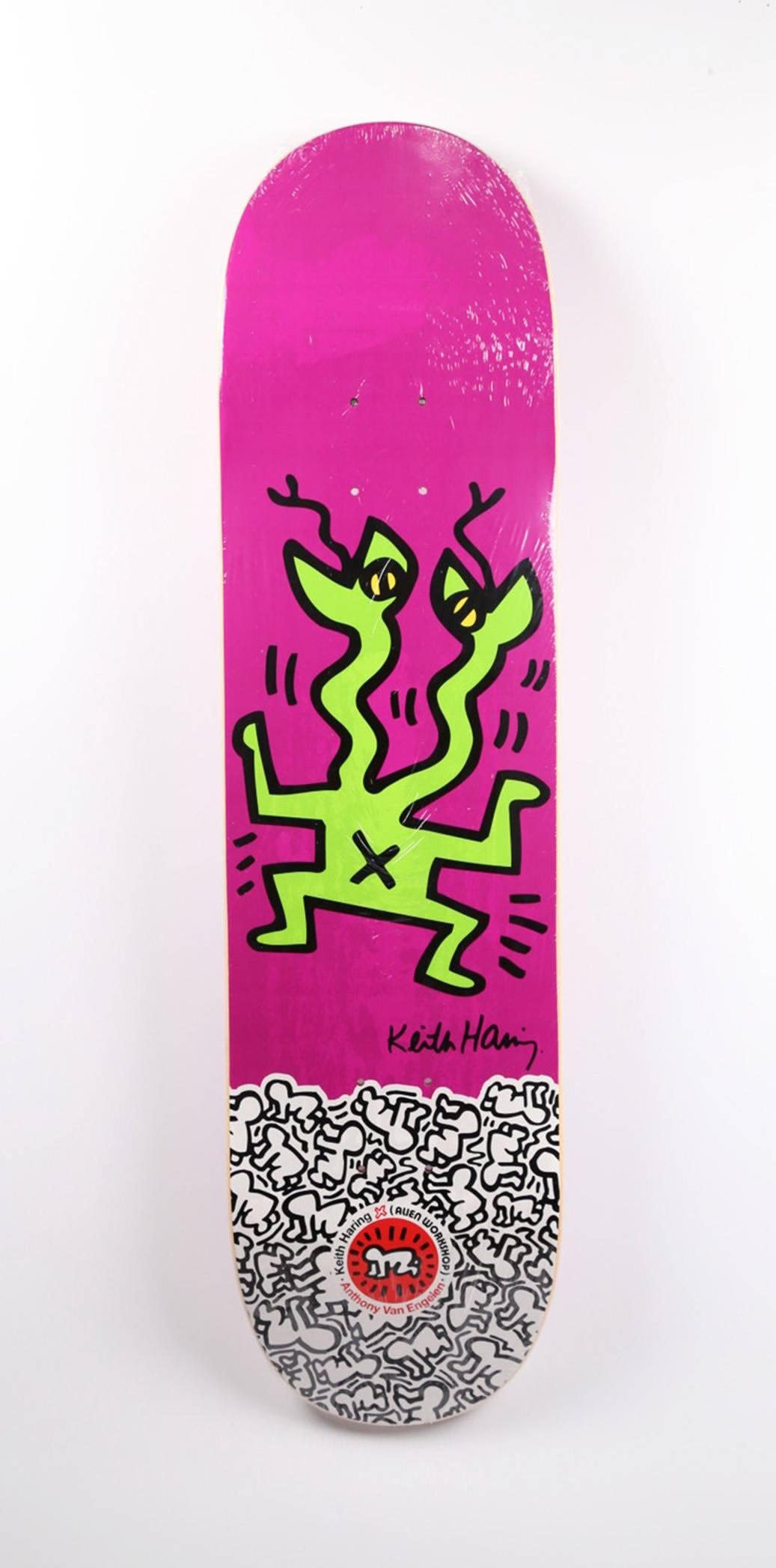 Keith Haring Skateboard Decks: Complete Set of Ten 
This superbly printed, eye-catching set originated circa 2012 as a result of the collaboration between Alien Workshop and the Keith Haring Foundation. Featuring some of Haring's most iconic