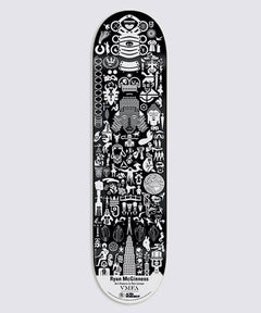 Ryan McGinness Geometric Skate Art (Silver & Black)