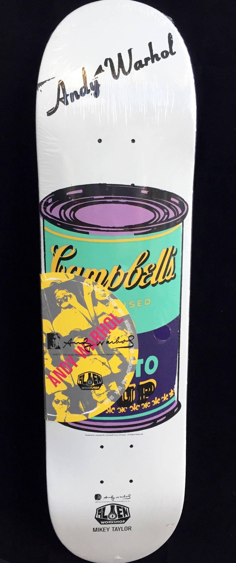 Andy Warhol Skateboard Deck (Warhol Campbell's Soup)  - Pop Art Print by (after) Andy Warhol