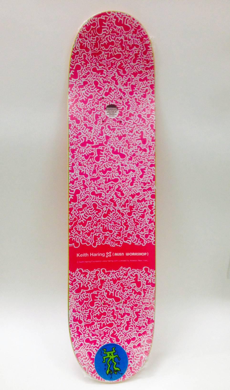 Keith Haring Skateboard Deck (Purple) - Pop Art Art by (after) Keith Haring