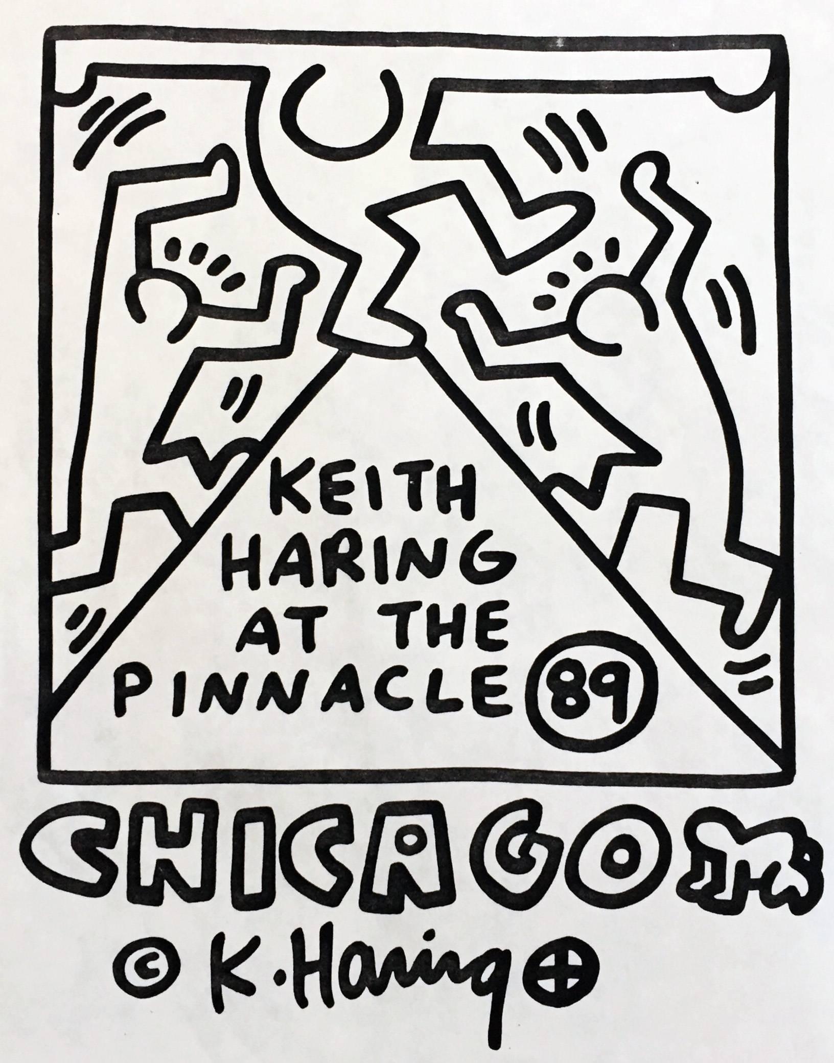 Keith Haring produced this flyer for a large scale public mural project in conjunction with the Chicago Public School system in 1989. An extremely rare Haring collectible that would look superb framed. 

Off-set print. 1989. 
8.5 x 11 inches. 
Minor