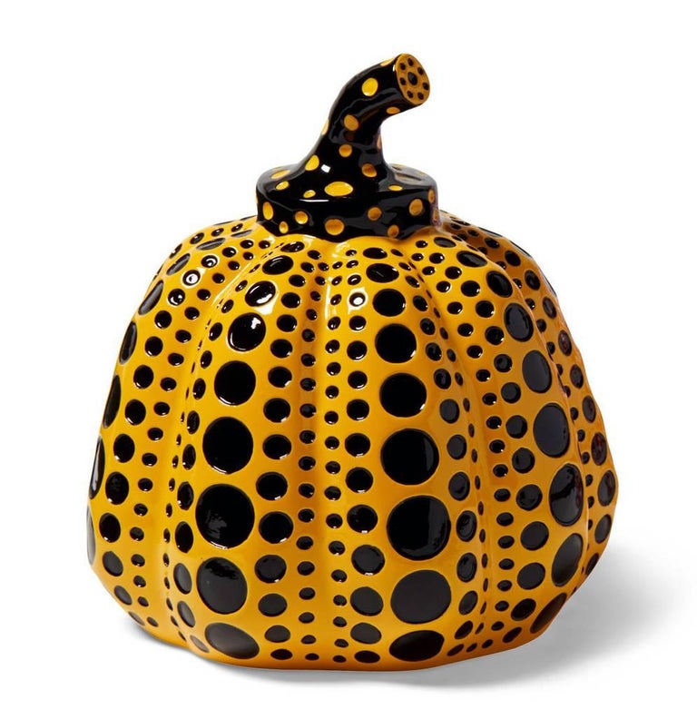 <i>Kusama Pumpkin (Yellow & Black),</i> 2015, by Yayoi Kusama, offered by Lot 180