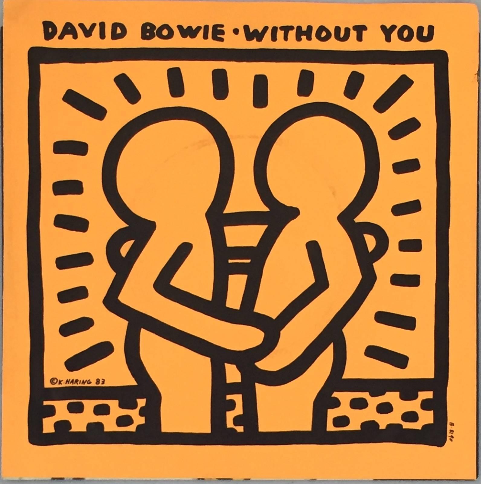 David BOWIE "Without You" A Rare Highly Sought After Vinyl Art Cover featuring Original Artwork by Keith Haring

Year: 1983

Medium: Off-Set Lithograph

Dimensions: 7 x 7 inches

Cover: Some minor shelf wear; otherwise good condition for its