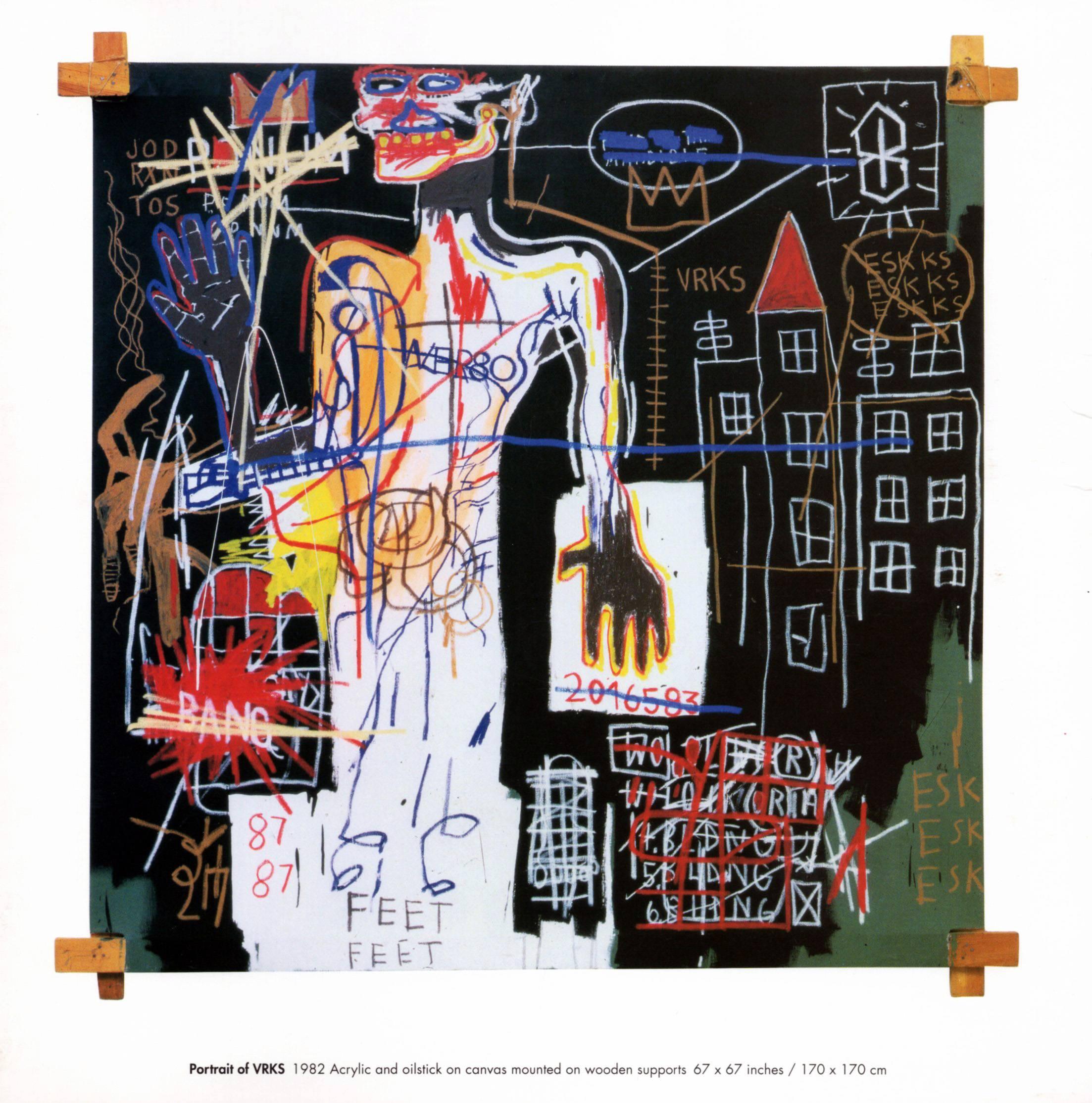 Basquiat announcement card/poster (Tony Shafrazi Gallery) - Art by after Jean-Michel Basquiat